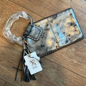 HOBO SMOKE METALLIC LEATHER SABLE WRISTLET